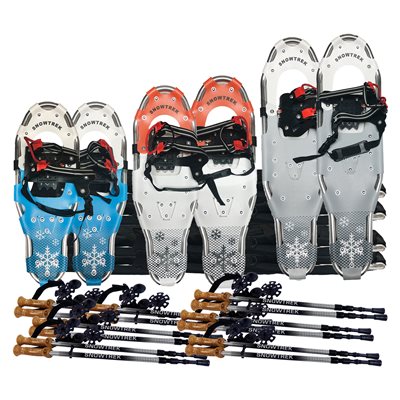 Ensemble de 25 raquettes à neige SNOWTREK® avec bâtons pour secondaire